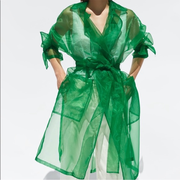 Zara Organza trench coat - Picture 7 of 11